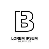 logotyp b disposition minimalistisk ikon vektor symbol platt design