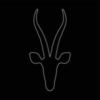 antilop kontur logotyp. isolerade djur vektor