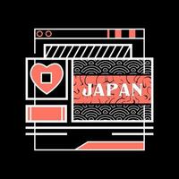 liebe japan t-shirt illustration vektor