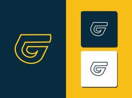 buchstabe g logo konzept pro vektor