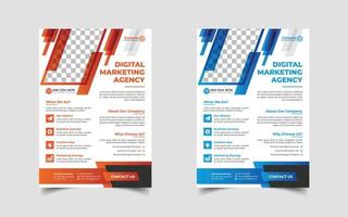 digitales Marketing und Corporate Business Flyer Design Template Design, Konferenz- oder Veranstaltungsflyer vektor