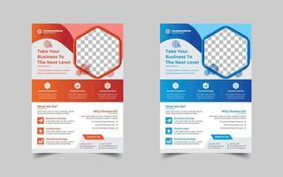 digitales Marketing und Corporate Business Flyer Design Template Design, Konferenz- oder Veranstaltungsflyer vektor