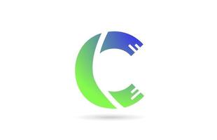 c grünes Alphabet-Buchstaben-Symbol-Logo. kreatives Design für Unternehmen oder Unternehmen vektor