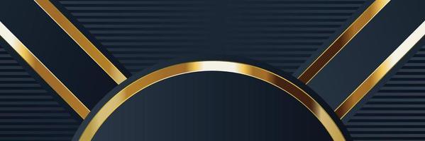 guld banner design med minimalistisk modern stil guld lyx vektor