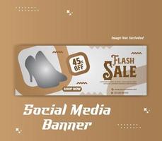 minimal social media cover banner mall social media post vektor