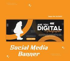 minimale Social-Media-Cover-Banner-Vorlage Social-Media-Beitrag vektor