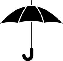 Symbolvektor für Regenschirmfeder-Glyphe vektor