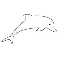 Delphin-Symbol schwarze Farbvektorillustration. vektor