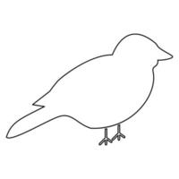 Vogelsymbol schwarze Farbvektorillustration. vektor