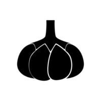 Knoblauch schwarzes Symbol. vektor