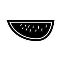 Schwarzes Symbol für Wassermelone. vektor