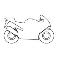 Motorrad schwarzes Symbol. vektor