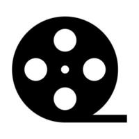 Filmstreifen schwarzes Symbol. vektor