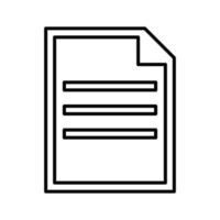 Symbol für schwarze Farbe des Dokuments. vektor