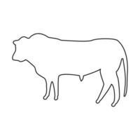 Stier-Symbol schwarze Farbvektorillustration. vektor