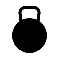 kettlebell ikon svart färg vektor illustration bild platt stil