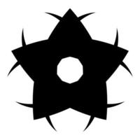 blomma ikonen svart färg vektor illustration bild platt stil