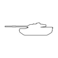 Tank-Symbol Farbe schwarz Vector Illustration.
