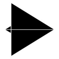 pappersflygplan svart ikon. vektor