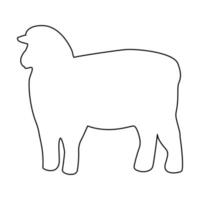 Schafe Silhouette schwarzes Symbol. vektor