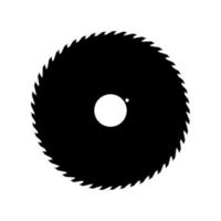 cirkelsågblad svart ikon. vektor