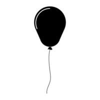 Ballon-Symbol schwarz Farbe Vektor Illustration Bild flachen Stil