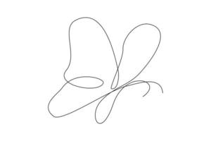 kontinuerlig linjeteckning av vacker fjäril. enda en linje konst att flyga abstrakt fjäril för salong eller spa företag. vektor illustration