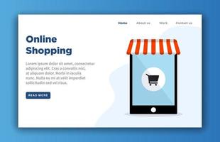 Online-Shopping-Landingpage-Vorlage vektor