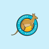 Känguru-Maskottchen-Logo-Design vektor