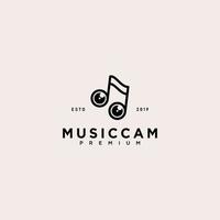 Vorlage für das Logo der Musikkamera vektor