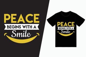 fred börjar med ett leende typografi t-shirt design vektor