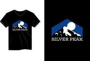 Blue Mountain Silver Peak T-Shirt-Design vektor