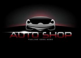Auto-Autohändler-Logo-Vorlagendesign mit Sportfahrzeug-Symbol-Silhouette. Vektor-Illustration vektor