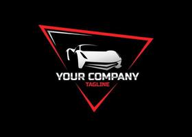 sportwagen-logo-vorlage, geeignet für unternehmen im zusammenhang mit der automobilindustrie, der gemeinschaft, dem club und anderen vektor
