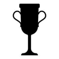 Trophäe Cup Symbol Farbe schwarz Vektor Illustration Bild flachen Stil