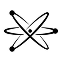 Atom Symbol schwarz Farbe Vektor Illustration Bild flachen Stil