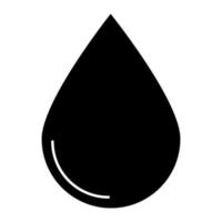 Drop-Symbol schwarz Farbe Vektor Illustration Bild flachen Stil