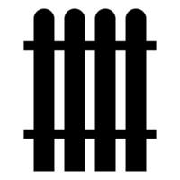 staket ikonen svart färg vektor illustration bild platt stil