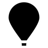 varmluftsballong ikonen svart färg vektor illustration bild platt stil