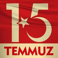 15 temmuz demokrasi ve milli birlik gunu. 15. juli der tag der demokratie und der nationalen einheit. vektor