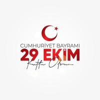 29 ekim cumhuriyet bayram kutlu olsun. 29 oktober Turkiets republik dag. vektor