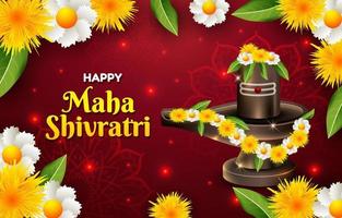 glad maha shivratri bakgrund vektor