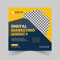 digital marknadsföringsbyrå och företags mall för sociala medier vektor