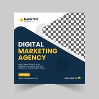 Digital Marketing Agentur und Corporate Social Media Post Vorlage vektor