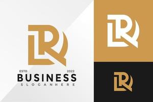 monogram dr eller rd företag logotyp design vektor illustration mall