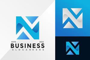 buchstabe n business unternehmen logo design vektor illustration vorlage