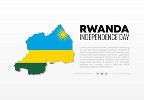 rwandas självständighetsdag för nationellt firande den 1 juli. vektor