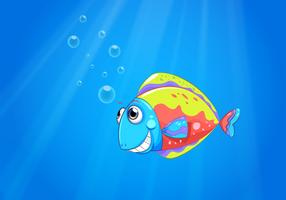 En färgglad fula fisk under havet vektor