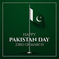 Hintergrunddesign des Pakistan-Tages. 23. März. Vektor-Illustration. vektor