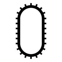 Gurt für Motorwaschmaschine Cambelt Shootless Gürtel Symbol schwarz Farbe Vektor Illustration Flat Style Image